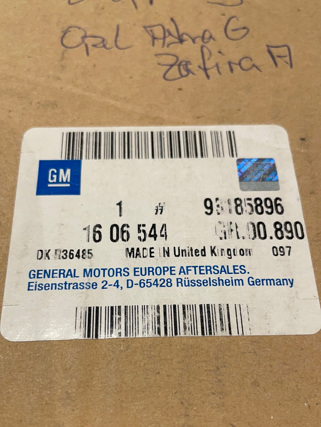 Original GM Opel Astra G Zafira A DTI 2,2L Kupplungssatz Neu