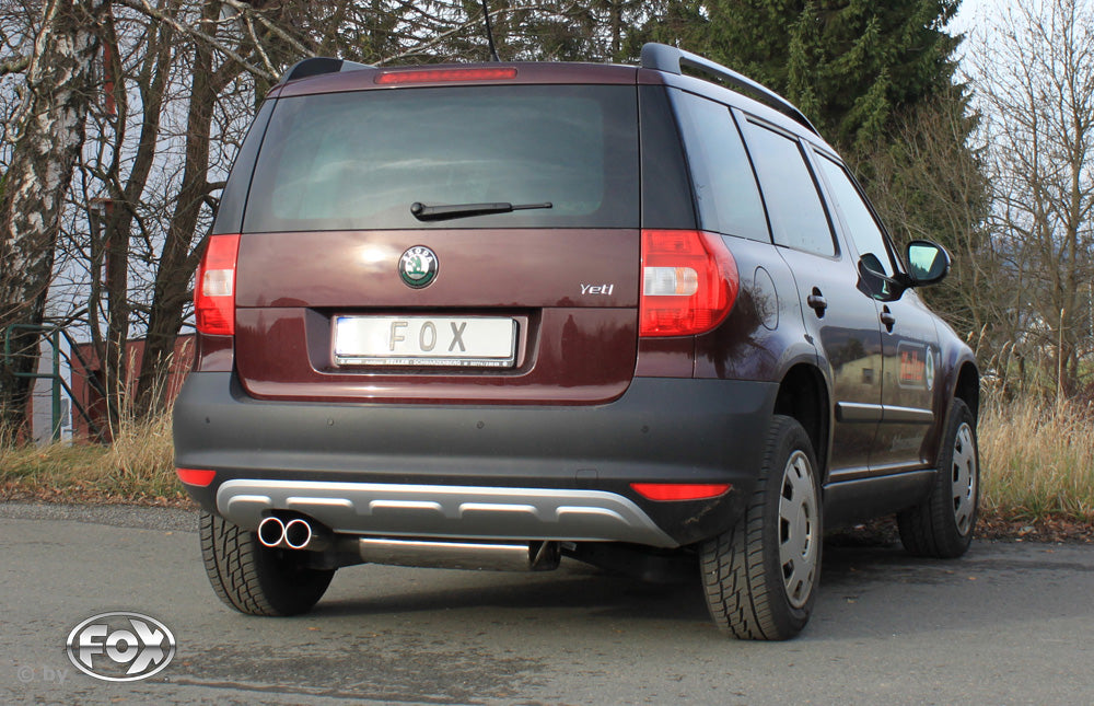 FOX Skoda Yeti 5L - Frontantrieb Endschalldämpfer - 2x80 Typ 12