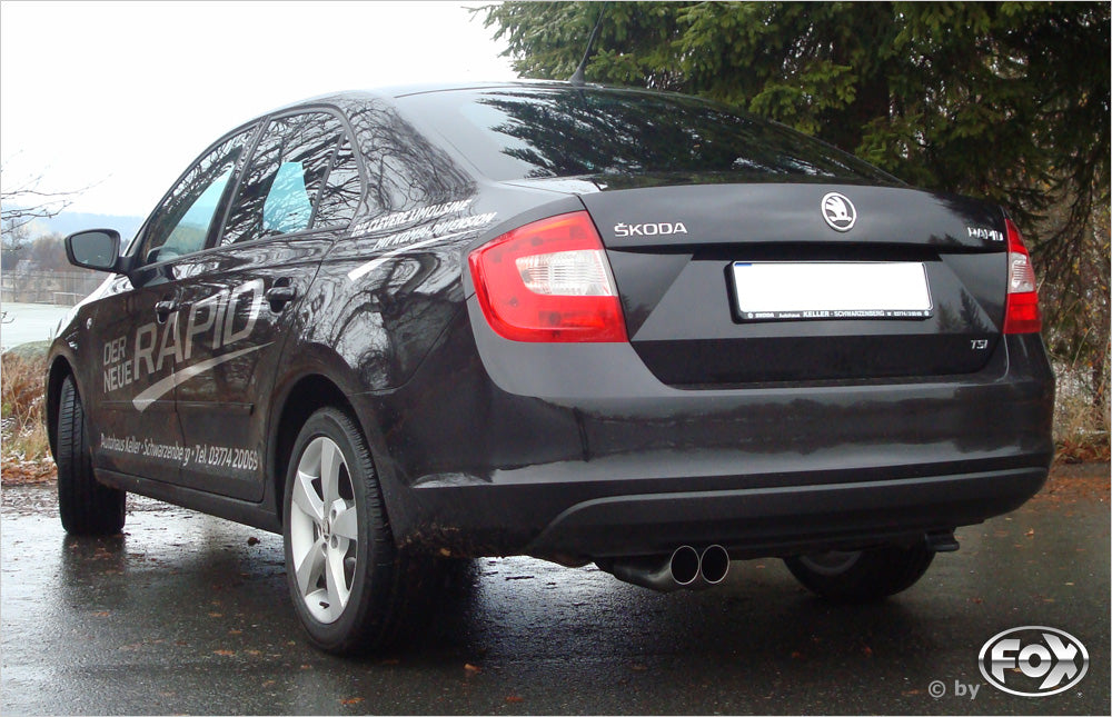 FOX Skoda Rapid Limousine Endschalldämpfer - 2x76 Typ 18