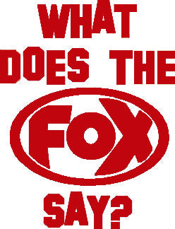 FOX FOX Sticker Rot "What does the FOX say?" - geplottet Höhe: 120mm Breite: 100mm