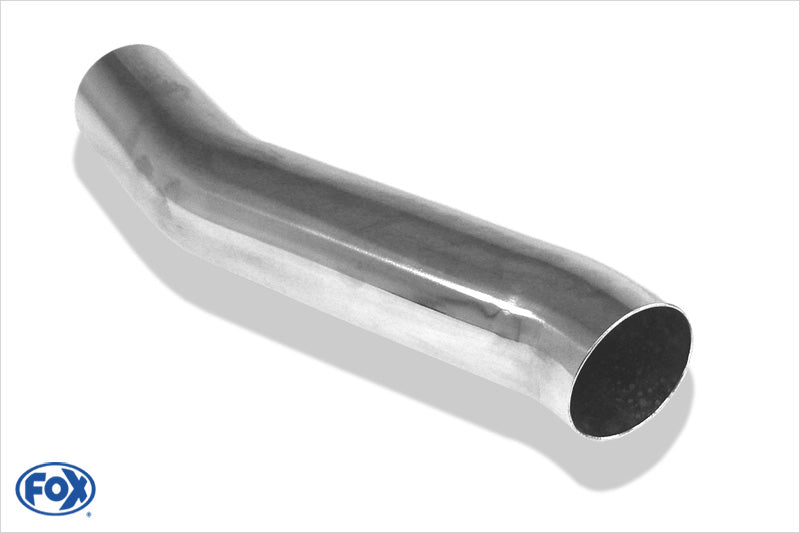 FOX Anschweißendrohr Typ 23 Ø 55 mm / Länge: 350 mm - rund / uneingerollt / S-Rohr / ohne Absorber