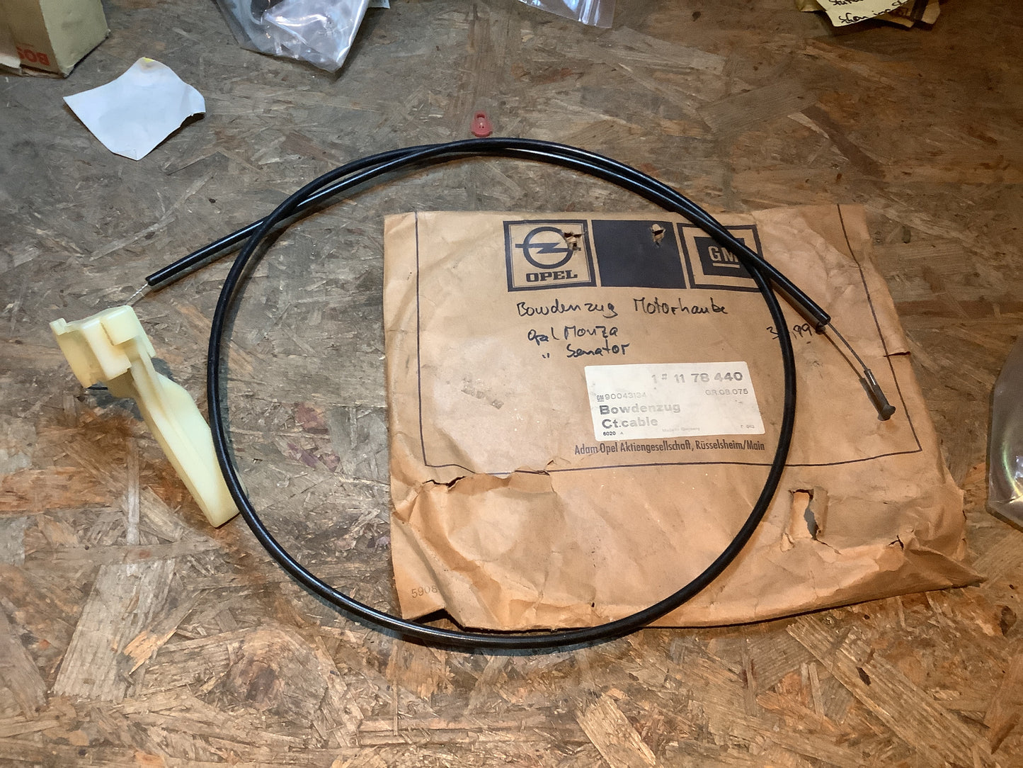 Opel Monza, Senator Bowdenzug Motorhaube Original Opel NEU