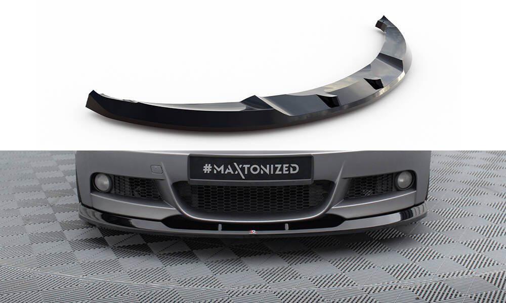 Maxton Front Ansatz V.2 für BMW 1er M-Paket E82 schwarz Hochglanz