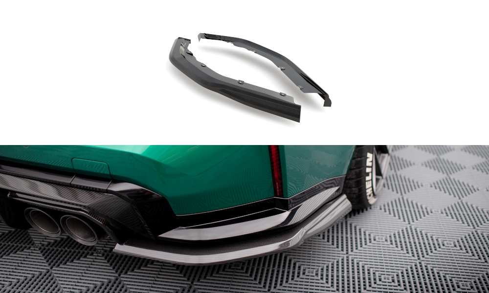 Maxton Carbon Fiber Heck Ansatz Flaps Diffusor für BMW M3 G80