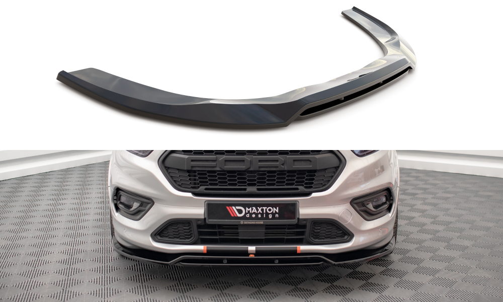 Maxton Front Ansatz für Ford Transit Custom ST-Line Mk1 Facelift schwarz matt