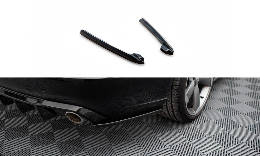 Maxton Heck Ansatz Flaps Diffusor V.3 für  Audi A6 Avant C7 schwarz Hochglanz