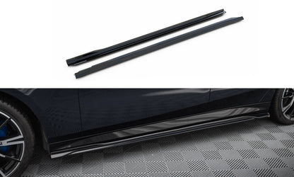 Maxton Seitenschweller Ansatz für V.2 für BMW 5er M-Paket G60 schwarz Hochglanz