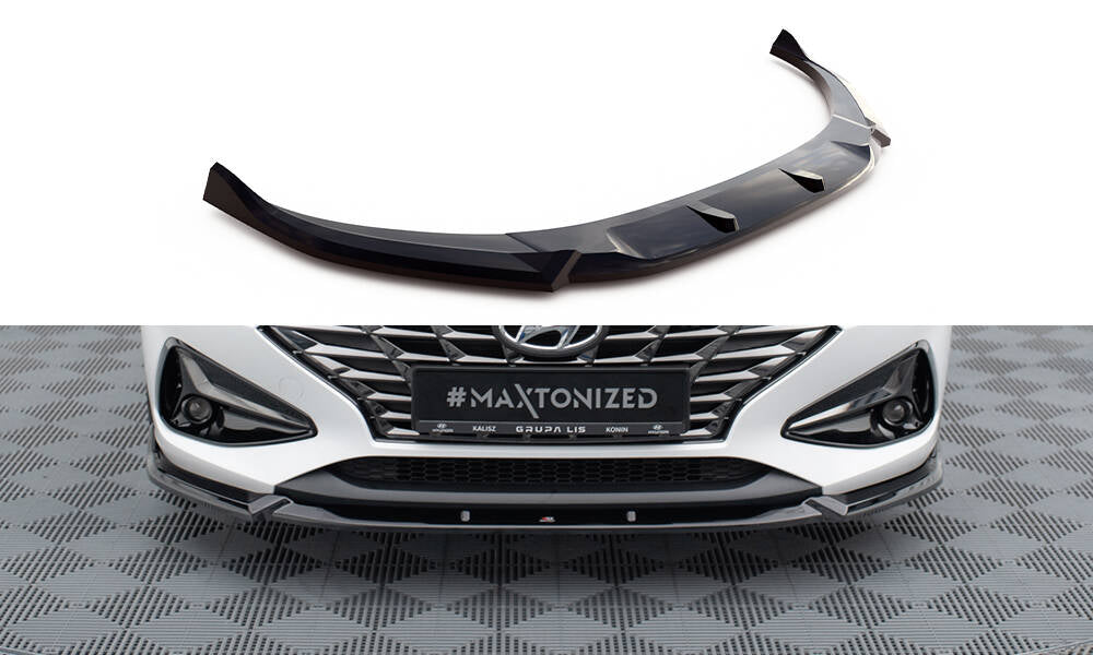 Maxton Front Ansatz V.2 für Hyundai I30 Mk3 Facelift schwarz Hochglanz