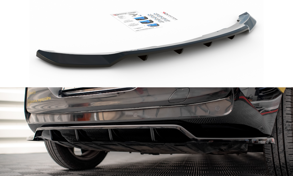 Maxton Mittlerer Diffusor Heck Ansatz DTM Look für BMW i3 Mk1 Facelift schwarz Hochglanz