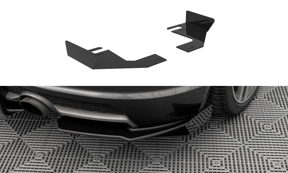 Maxton Hintere Seiten Flaps für Audi TT S-Line 8S schwarz Hochglanz