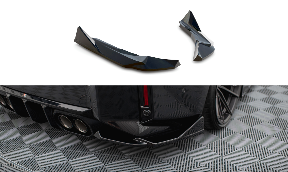 Maxton Heck Ansatz Flaps Diffusor V.6 für BMW M2 G87 schwarz Hochglanz