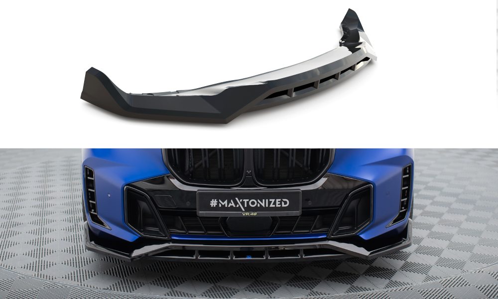 Maxton Front Ansatz V.2 für BMW X5 M-Paket G05 Facelift schwarz Hochglanz