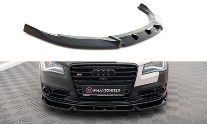 Maxton Front Ansatz V.2 für Audi S8 D4 schwarz Hochglanz