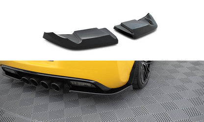 Maxton Heck Ansatz Flaps Diffusor für Chevrolet Corvette C6 schwarz Hochglanz