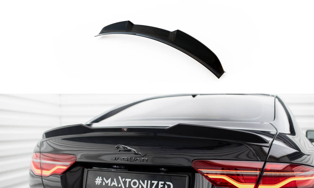 Maxton Spoiler CAP für 3D Jaguar XE X760 Facelift schwarz Hochglanz