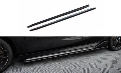 Maxton Seitenschweller Ansatz für BMW M135i M-Performance F40 schwarz Hochglanz