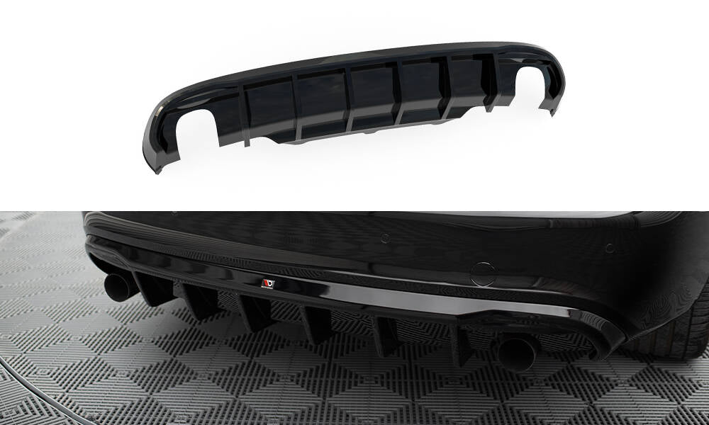 Maxton Diffusor Heck Ansatz für Audi A5 Coupe / Cabrio S-Line 8T (Version mit Einzelauspuff auf beiden Seiten)