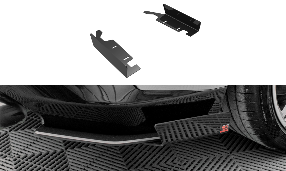 Maxton Hintere Seiten Flaps für BMW 2 Coupe M240i G42 schwarz Hochglanz