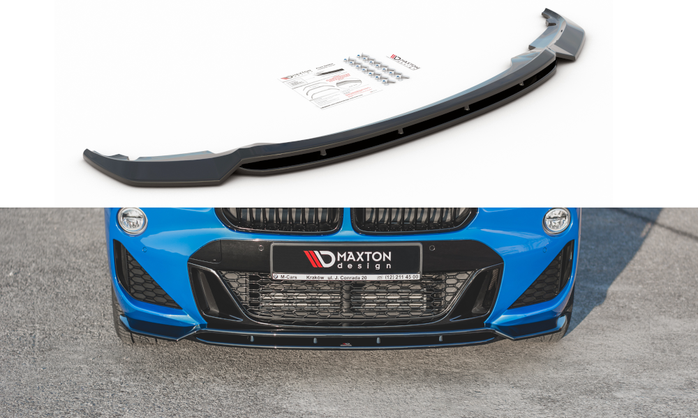 Maxton Front Ansatz für BMW X2 F39 M-Paket schwarz Hochglanz