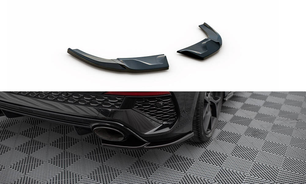 Maxton Heck Ansatz Flaps Diffusor V.1 für Audi RS3 Sportback 8Y schwarz Hochglanz