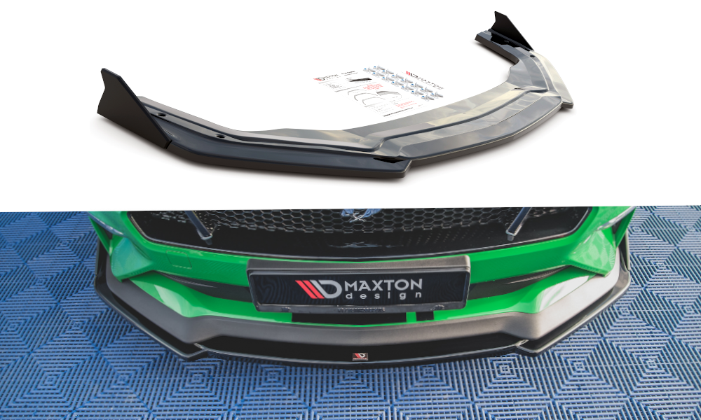 Maxton Front Ansatz V.2 +Flaps für Ford Mustang GT Mk6 Facelift
