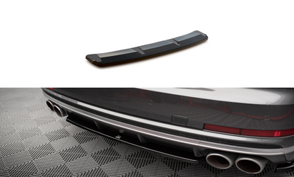 Maxton Mittlerer Diffusor Heck Ansatz für Audi S8 D5 schwarz Hochglanz
