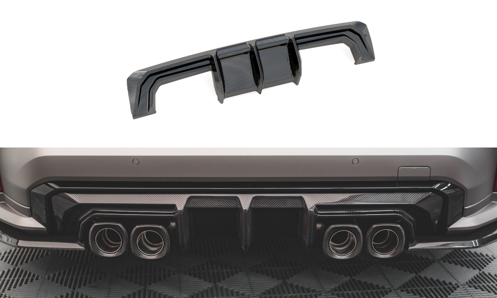 Maxton Carbon Fiber Diffusor Heck Ansatz für BMW M4 G82  / M3 G80
