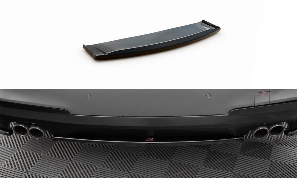 Maxton Mittlerer Diffusor Heck Ansatz für BMW 5er GT M-Paket F07 schwarz Hochglanz