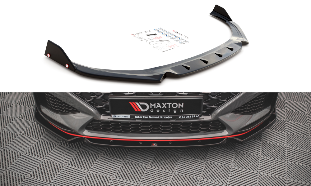 Maxton Front Ansatz V.1 +Flaps für Hyundai I30 N Hatchback/Fastback Mk3 Facelift