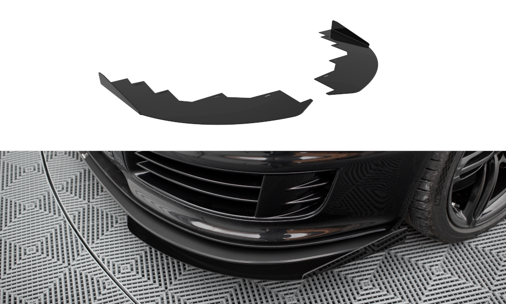 Maxton Front Flaps Audi RS6 Avant C6 schwarz Hochglanz