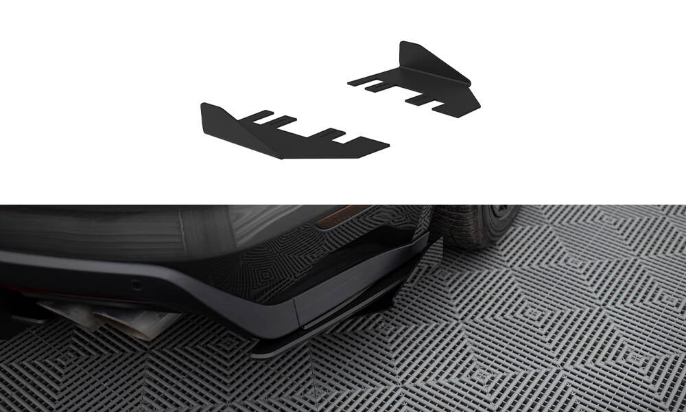 Maxton Hintere Seiten Flaps für Ford Mustang GT Mk6  schwarz Hochglanz