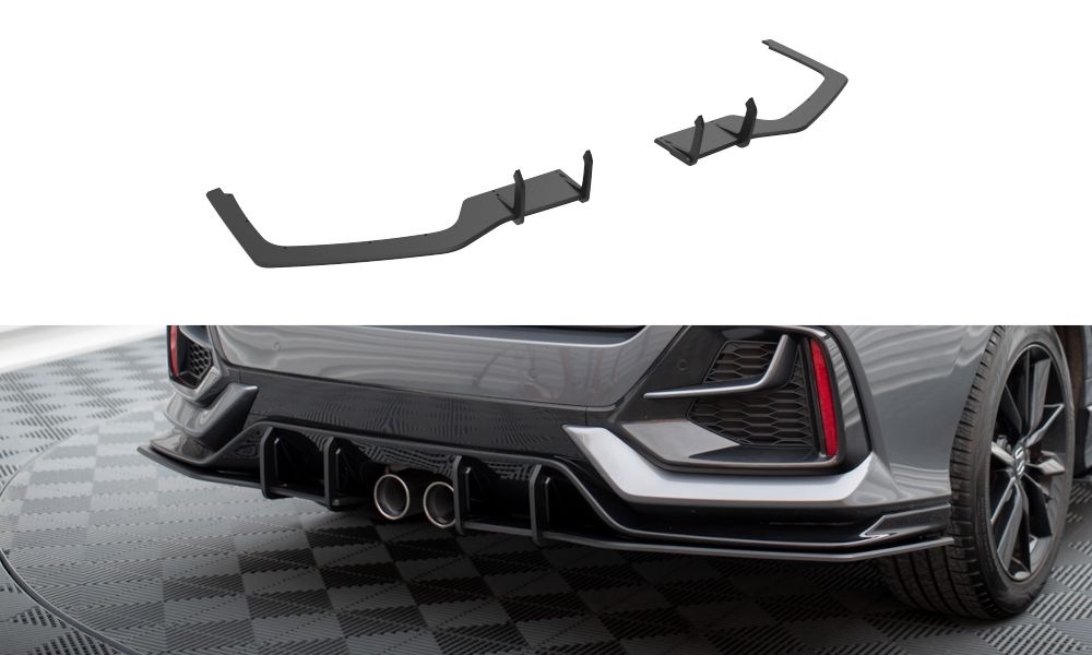Maxton Street Pro Heck Ansatz Flaps Diffusor für Honda Civic Sport Mk 10 Facelift