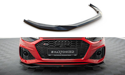 Maxton Front Ansatz V.1 für Audi RS4 B9 Facelift schwarz Hochglanz