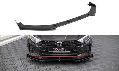 Maxton Street Pro Front Ansatz für +Flaps für V.1 + Flaps Hyundai I20 N Mk3 schwarz Hochglanz
