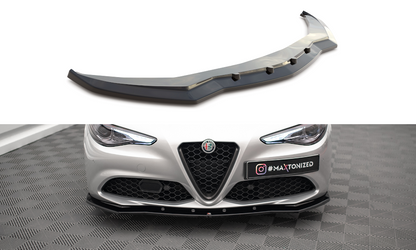 Maxton Front Ansatz V.1 für Alfa Romeo Giulia Sport schwarz Hochglanz