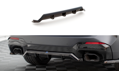 Maxton Mittlerer Diffusor Heck Ansatz DTM Look für BMW X3 M-Paket G01 Facelift schwarz Hochglanz