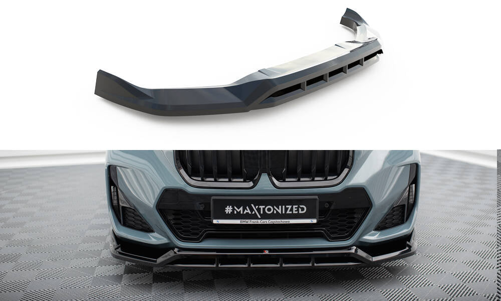 Maxton Front Ansatz für BMW X1 M-Paket U11 schwarz Hochglanz