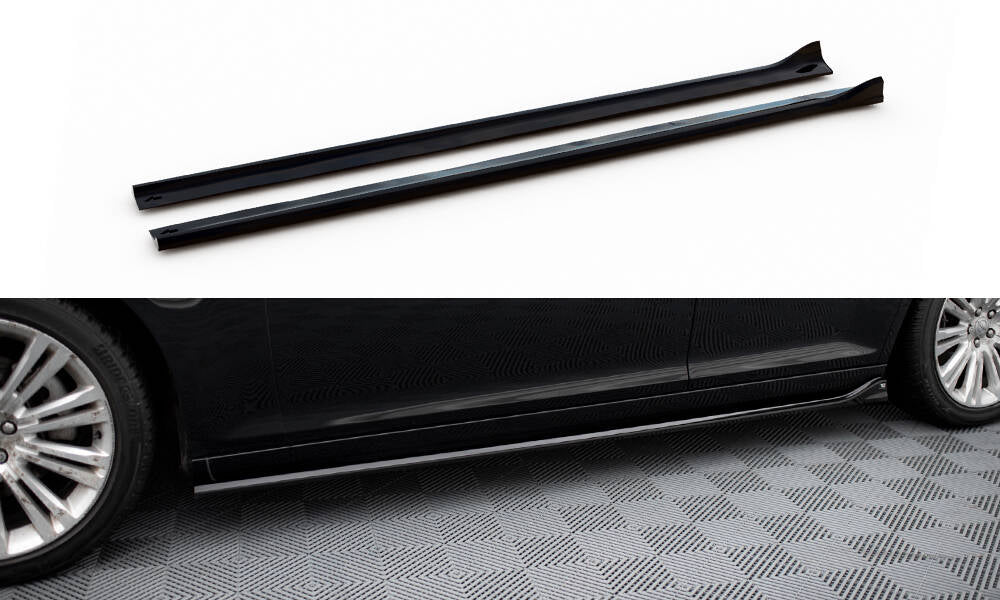Maxton Seitenschweller Ansatz für Chrysler 300 Mk2 schwarz Hochglanz