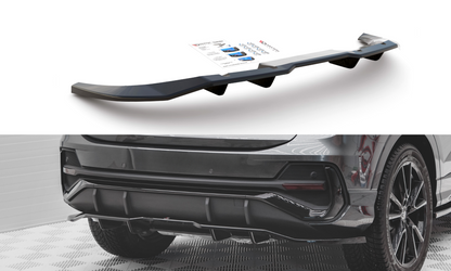 Maxton Mittlerer Diffusor Heck Ansatz DTM Look für Audi Q3 Sportback S-Line schwarz Hochglanz