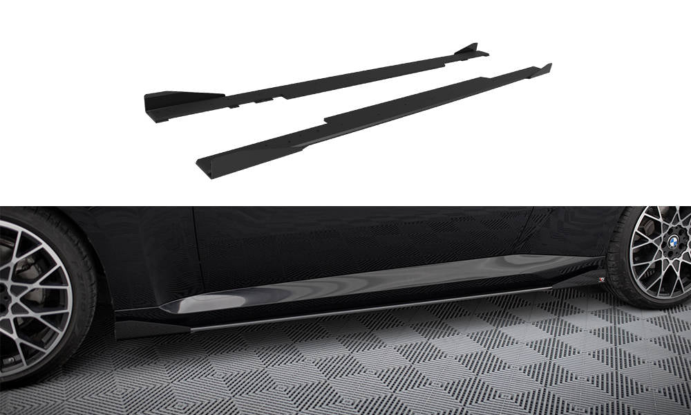 Maxton Street Pro Seitenschweller Ansatz für + Flaps BMW 2 Coupe G42 schwarz Hochglanz