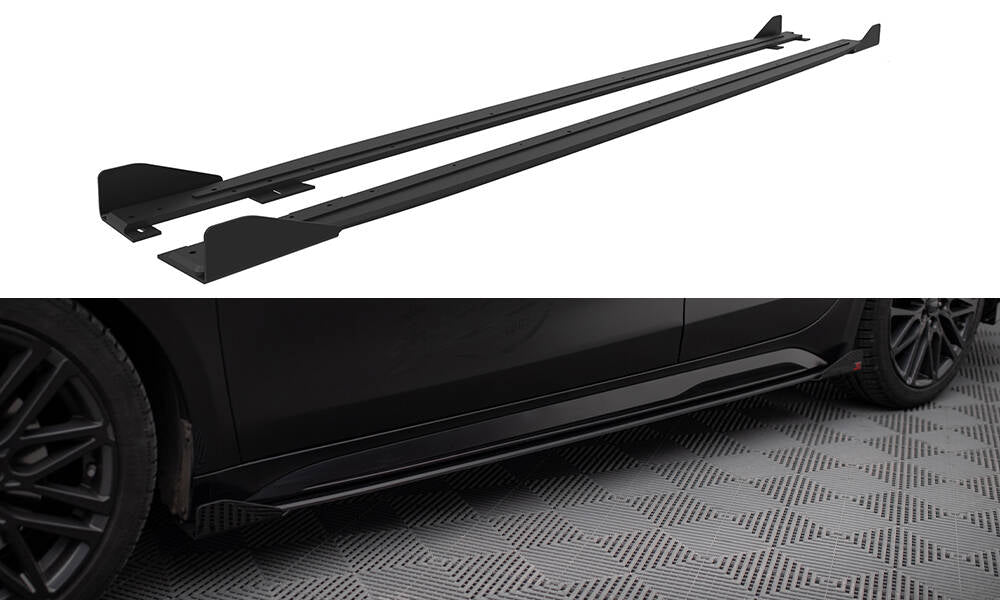 Maxton Street Pro Seitenschweller Ansatz für + Flaps Kia Proceed GT Mk1 Facelift / Ceed GT Mk3 Facelift  schwarz Hochglanz