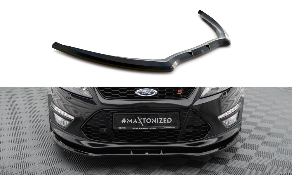 Maxton Front Ansatz V.1 für Ford Mondeo ST-Line Mk4 Facelift schwarz Hochglanz