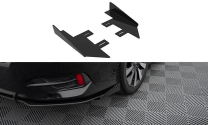 Maxton Hintere Seiten Flaps für Honda Civic Mk10 schwarz Hochglanz