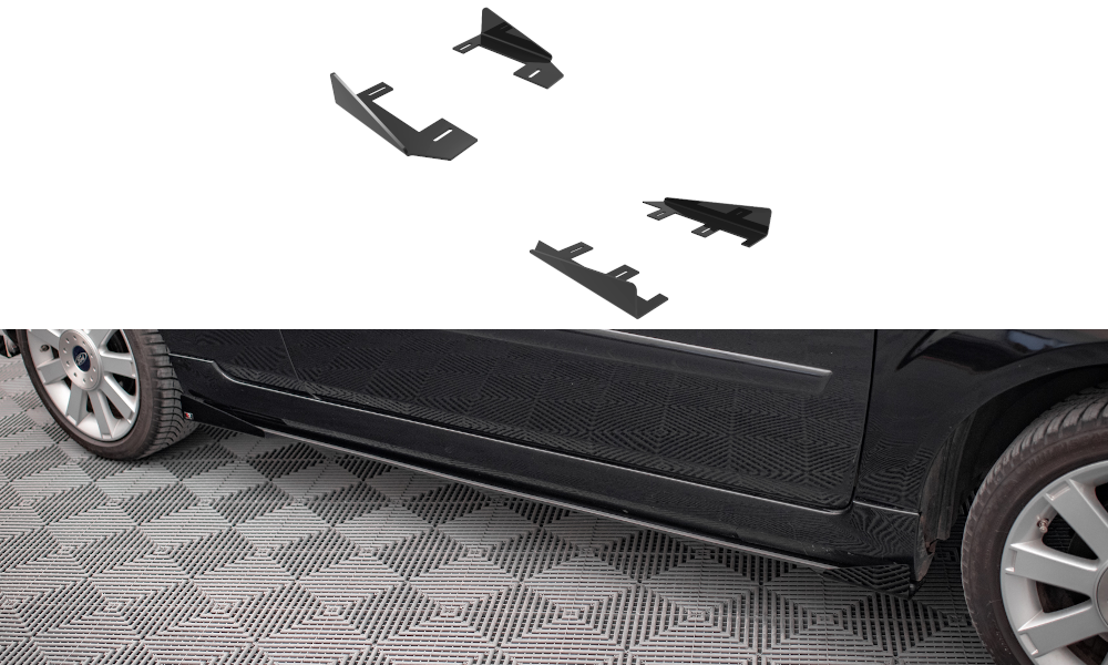 Maxton Side Flaps Ford Fiesta ST Mk6 schwarz Hochglanz
