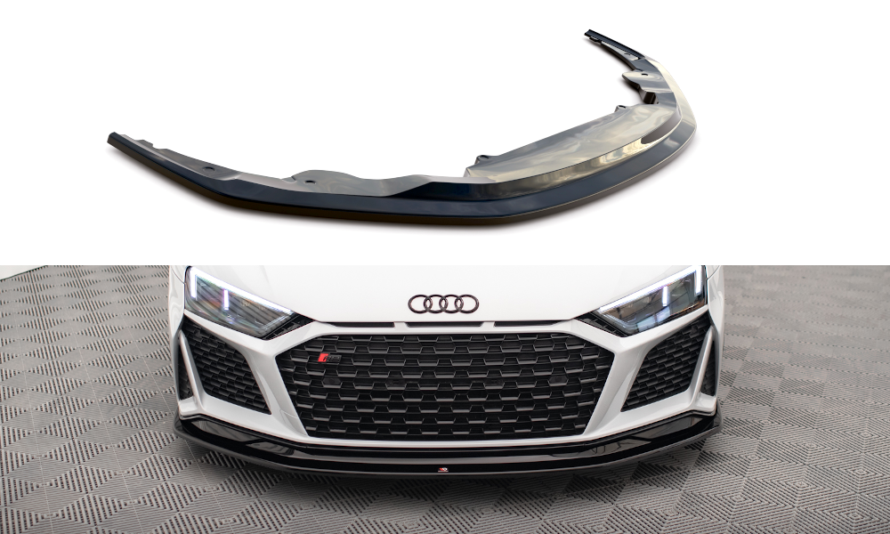 Maxton Front Ansatz V.2 für Audi R8 Mk2 Facelift schwarz Hochglanz