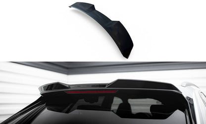 Maxton Höher Spoiler CAP für 3D Audi SQ8 / Q8 S-Line Mk1 schwarz Hochglanz
