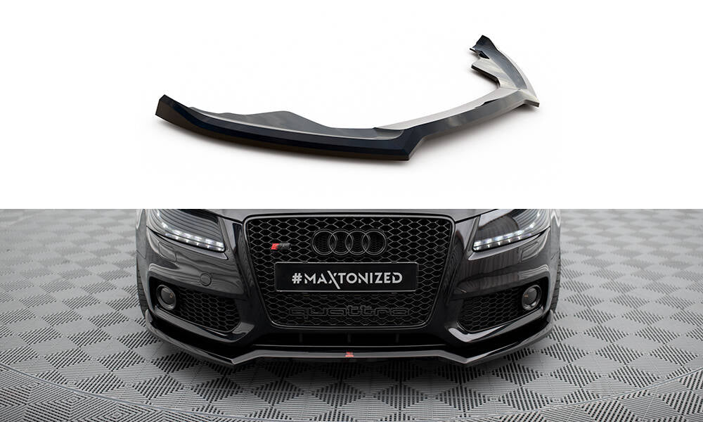 Maxton Front Ansatz V.3 für Audi S5 / A5 S-Line 8T schwarz Hochglanz