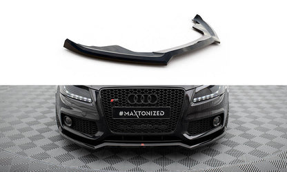 Maxton Front Ansatz V.3 für Audi S5 / A5 S-Line 8T schwarz Hochglanz