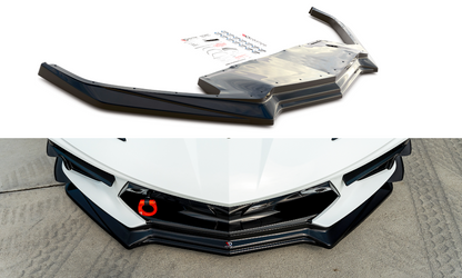 Maxton Front Ansatz für Chevrolet Corvette C8 schwarz Hochglanz