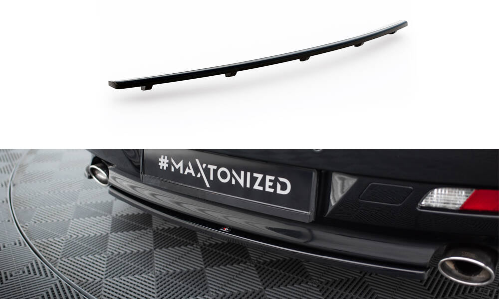 Maxton Mittlerer Diffusor Heck Ansatz DTM Look für BMW 6er Coupe / Cabrio E63 / E64 schwarz Hochglanz
